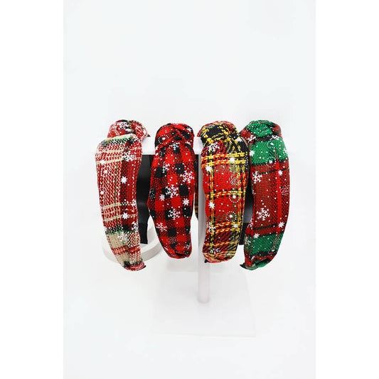 Christmas Theme Knotted Headbands: Assorted Designs