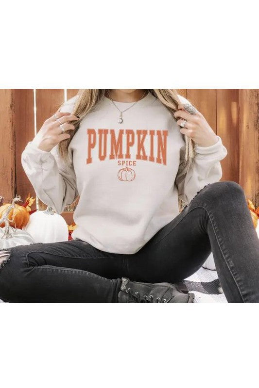 Pumpkin Spice Sweatshirt Sand Colored