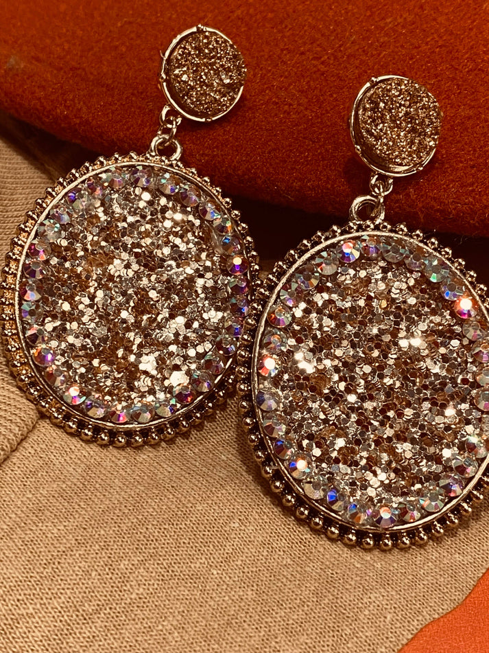 Sparkle in the South-  Champagne Dangle Earrings
