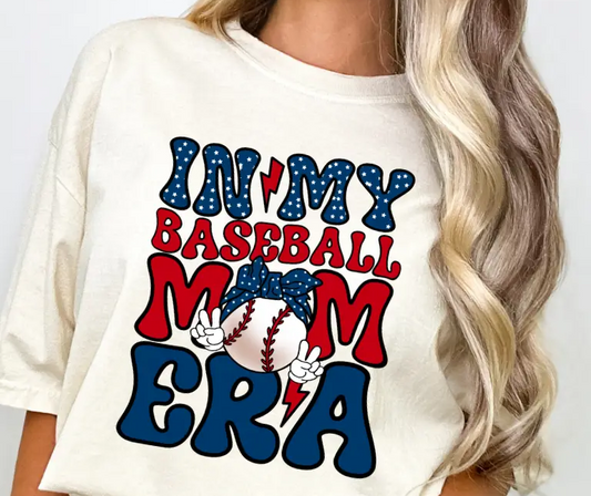 In My Baseball Mom Era Red White Blue Tshirt