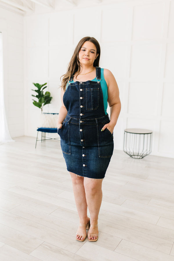 Agnes Denim Overall Dress